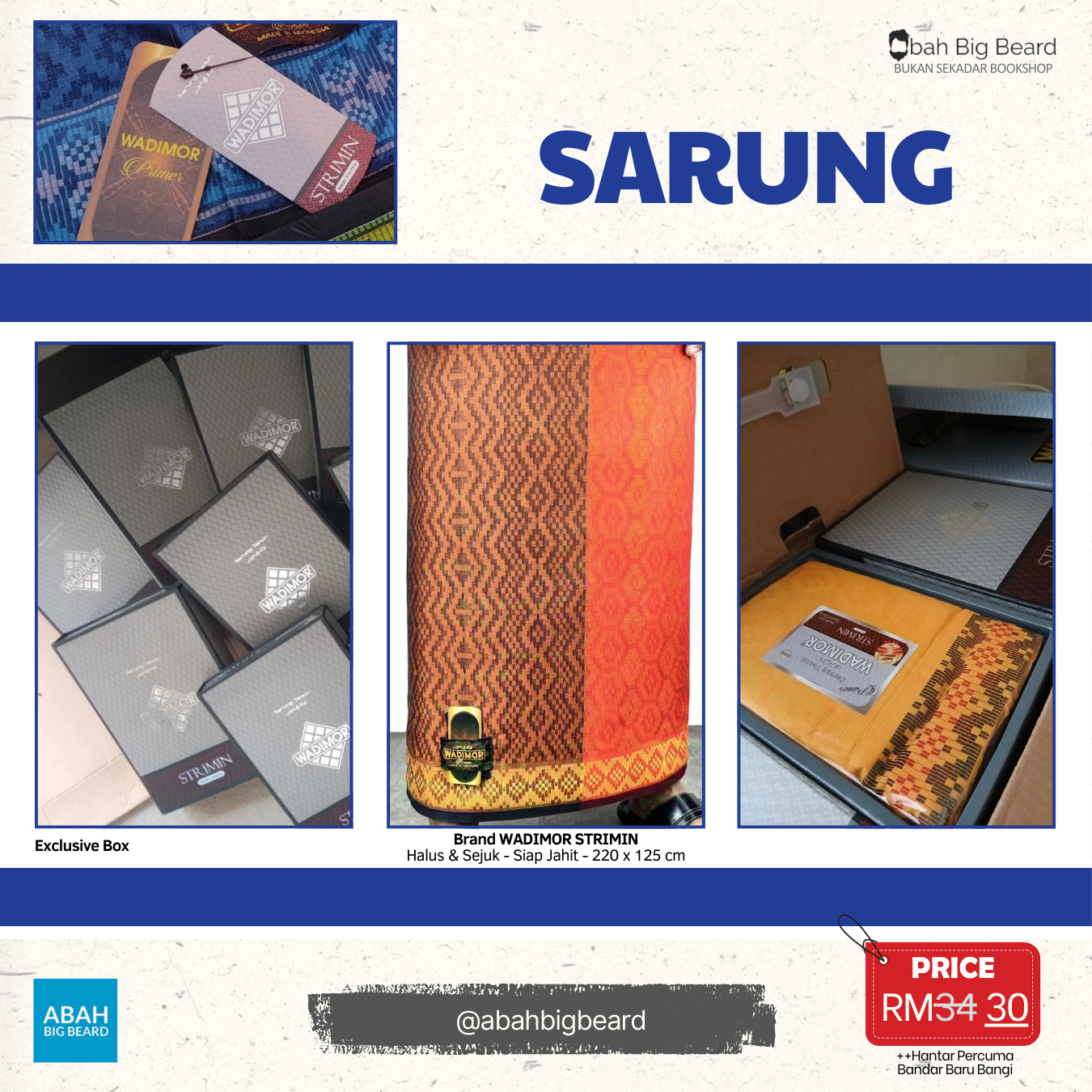 Sarung Wadimor Strimin – Songket